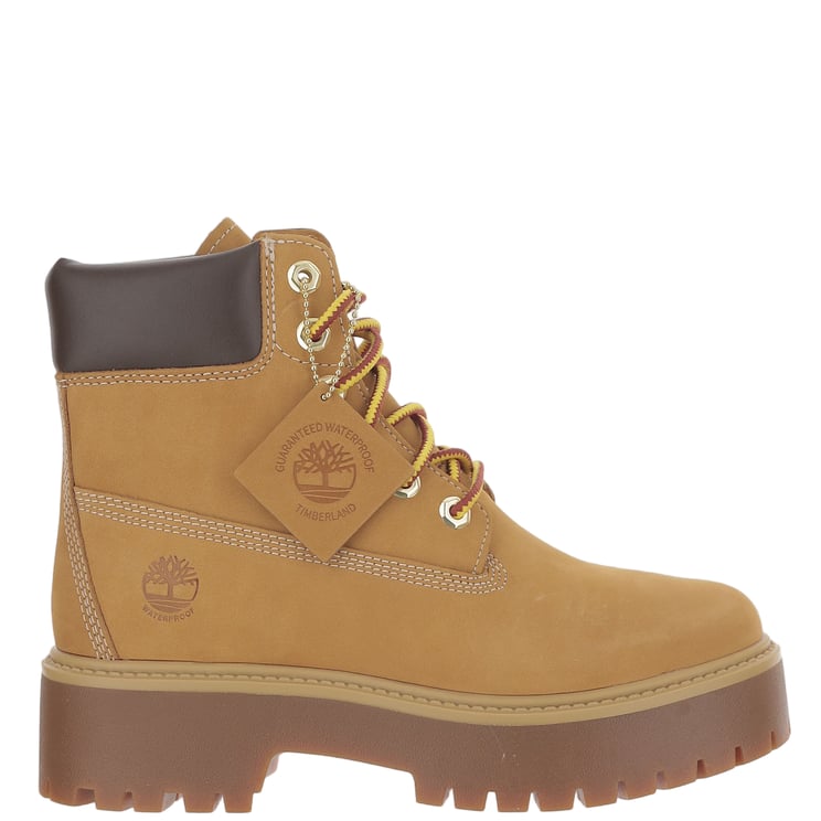 Timberland Brown Chunky Leather Ankle Boots With Waterproof Design