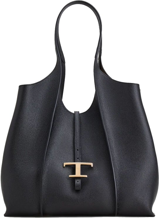 Tod's T Timeless Shopping Bag Black