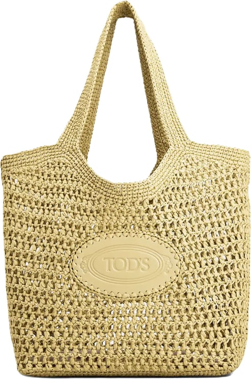 Tod's Woven Tote Bag with Embossed Logo