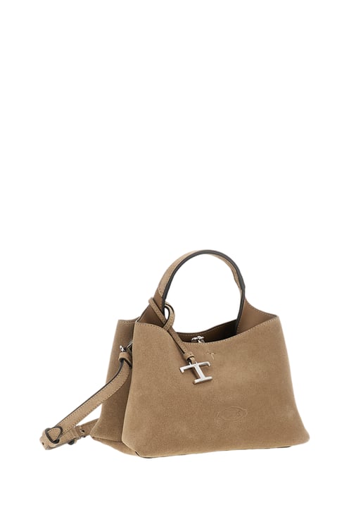 Tod's Beige Suede Micro Handbag