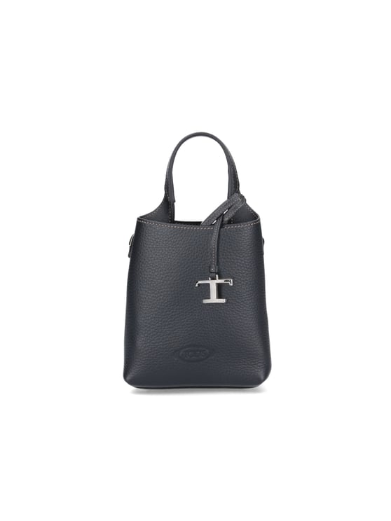 Tod's Black T Timeless Micro Leather Handbag