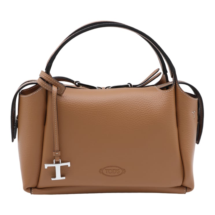 Tod's Structured Handbag with Smooth Pebbled Texture