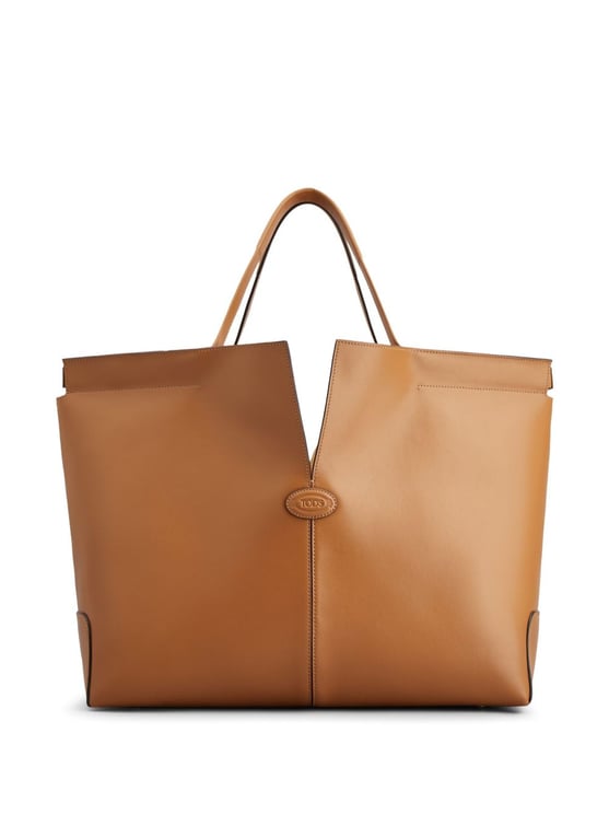 Tod's Smooth Brown Leather Tote