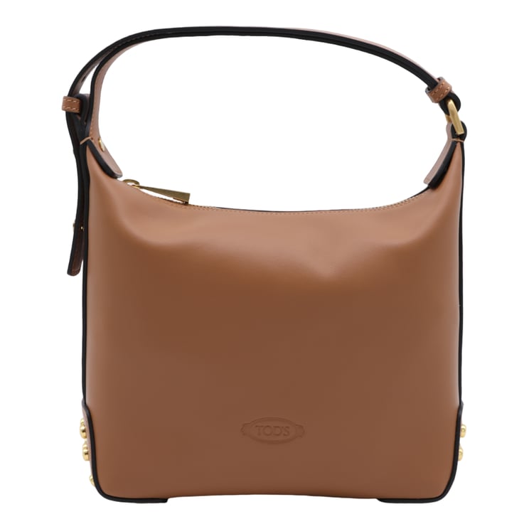 Tod's Structured Handbag with Smooth Finish and Gold-tone Accents