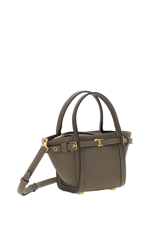 Tod's Brown Leather Mini Tote Bag