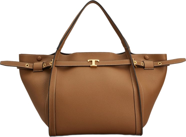 Tod's Textured Leather T-Clasp Handbag