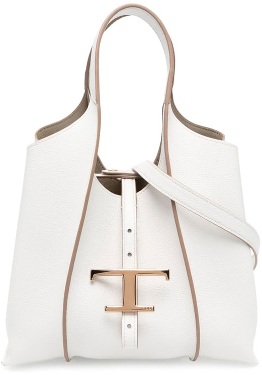 Tod's White Shopping T Timeless Leather Handbag