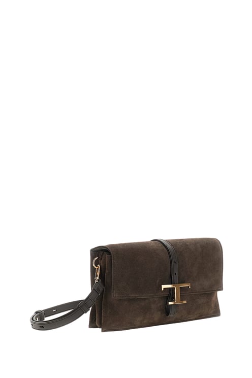 Tod's Brown Suede Mini Handbag