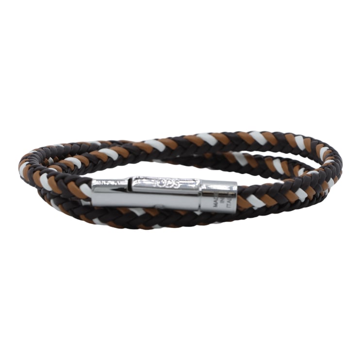 Tod's Braided Bracelet with Intertwined Earthy Strands