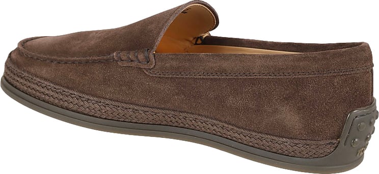 Tod's Brown Suede Slip-On Flat Shoes