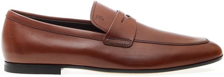 Tod's Mocassino Fondo Cuoio In Pelle Marrone