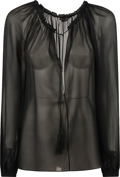 Tom Ford Sheer Black Silk Shirt