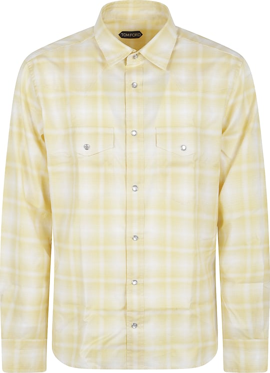 Tom Ford Checked Yellow Casual Shirt