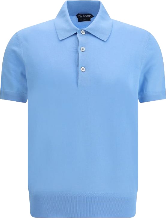 Tom Ford Tom Ford Blue Cotton Polo Shirt