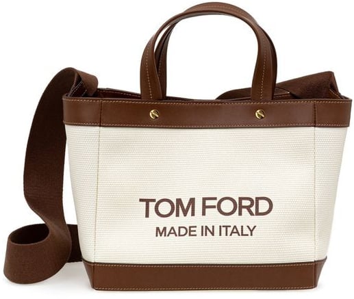 Tom Ford Tom Ford Beige Cotton Tote Bag