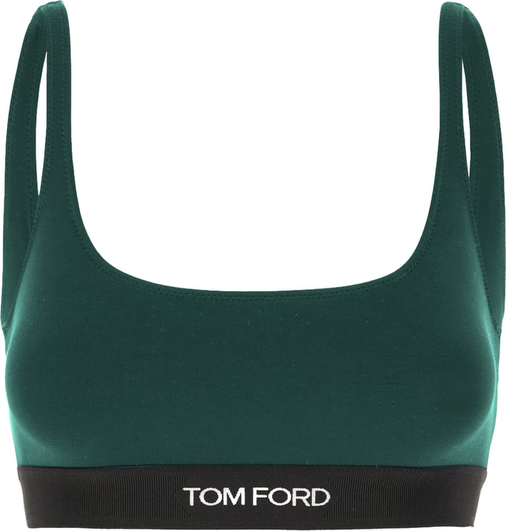 Tom Ford Tom Ford Bottle green stretch modal bandeau bra