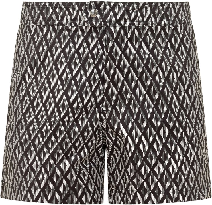 Tom Ford Poplin WR Swim Short con Stampa Geometrica