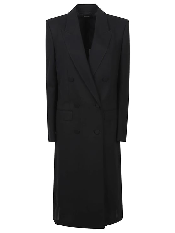 Tom Ford Black Wool Double-Breasted Coat