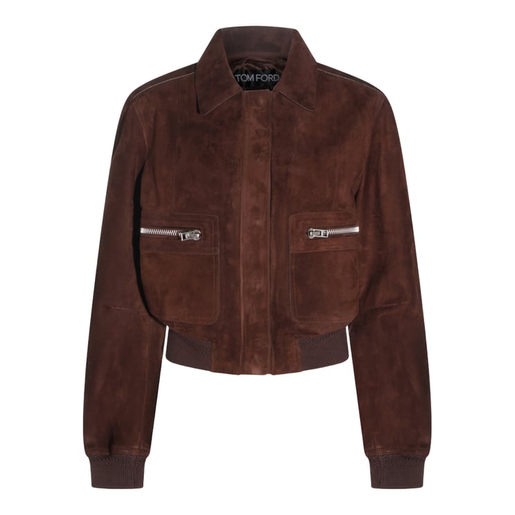 Tom Ford Brown Suede Cropped Jacket
