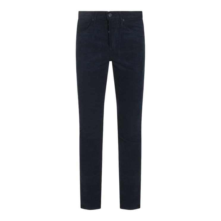 Tom Ford Dark Navy Corduroy Slim-Fit Jeans