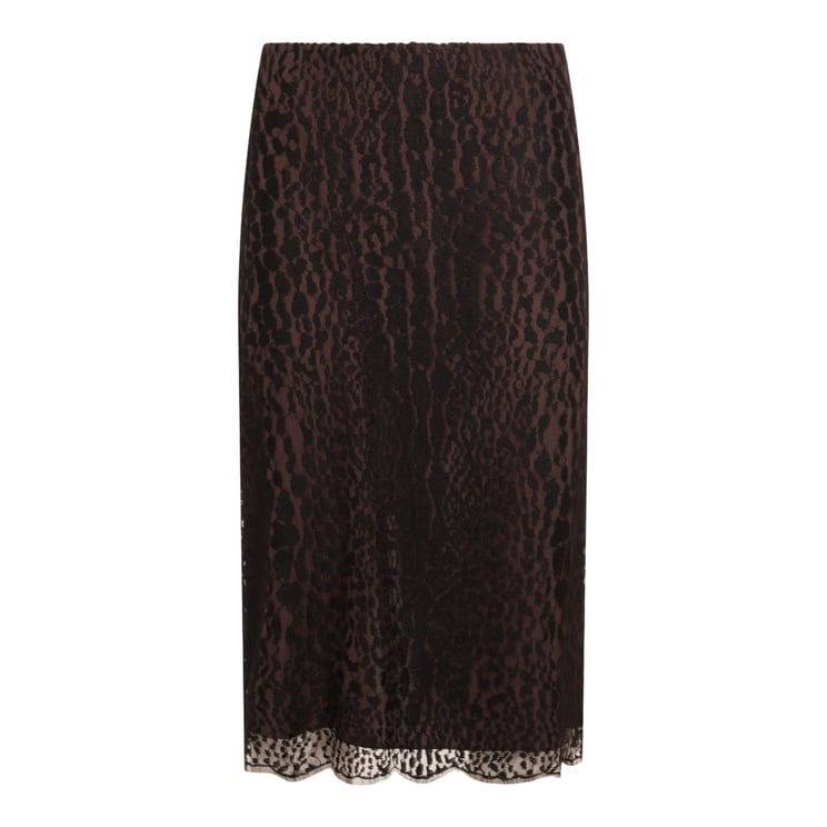 Tom Ford Midi Lace Skirt with Overlay