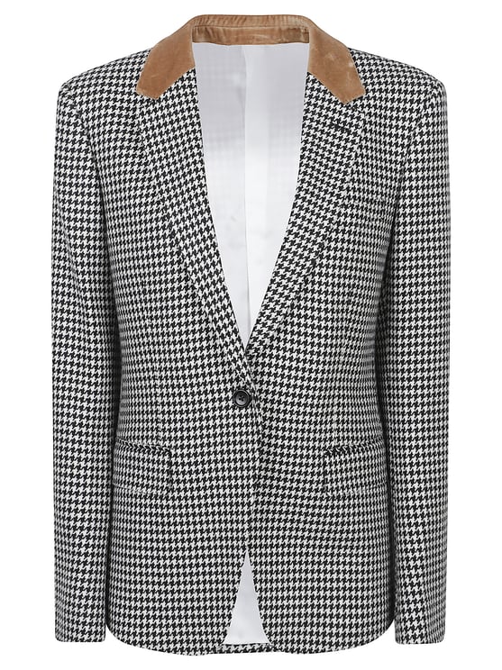 Tom Ford Multicolor Cashmere Houndstooth Boyfriend Blazer