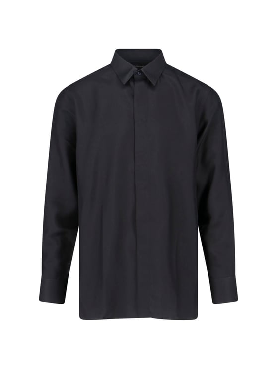 Tom Ford Black Classic Collar Silk Blend Shirt