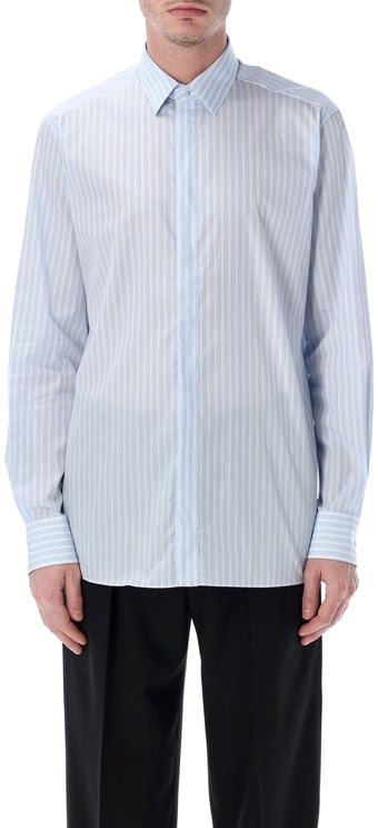 Tom Ford Shirt Striped Light Blue White