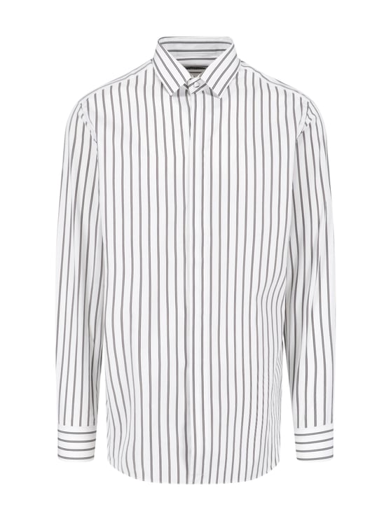 Tom Ford Vertical Striped Casual Shirt with Pointed Collar