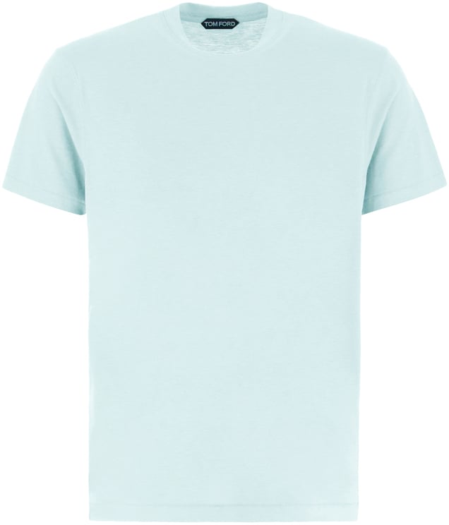 Tom Ford Tom Ford Pastel light-blue cotton blend t-shirt
