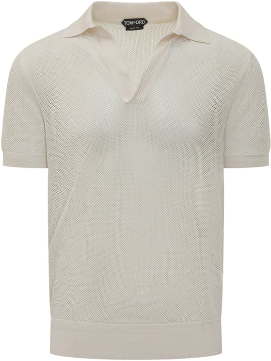 Tom Ford Polo Senza Bottoni a Maniche Corte