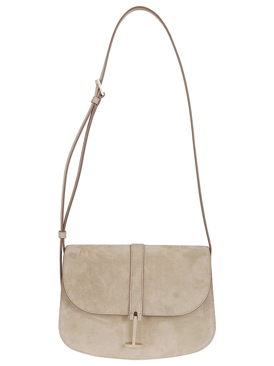 Tom Ford Suede-Finish Shoulder Bag with Gold-Tone Hardware