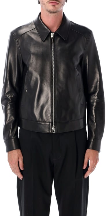 Tom Ford Nappa Grain Leather Collar Blouson Nero