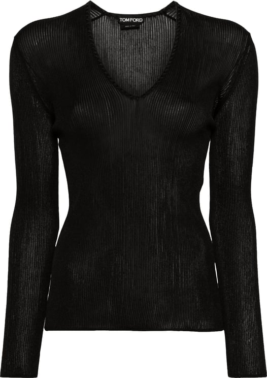 Tom Ford Tom Ford Sheer Fine-Ribbed Top