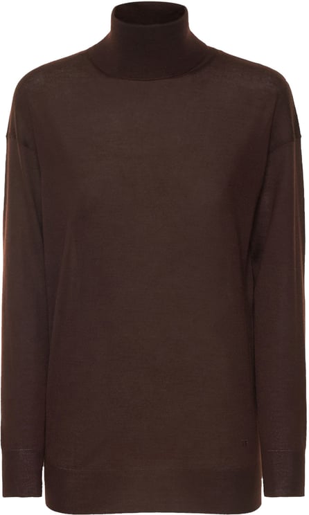 Tom Ford Dark brown sweater with high collar versatile