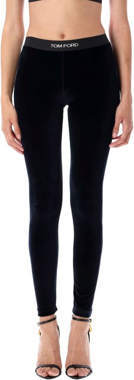 Tom Ford Leggings Velour Blu