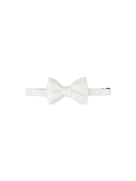 Tom Ford Silk Bow Tie White