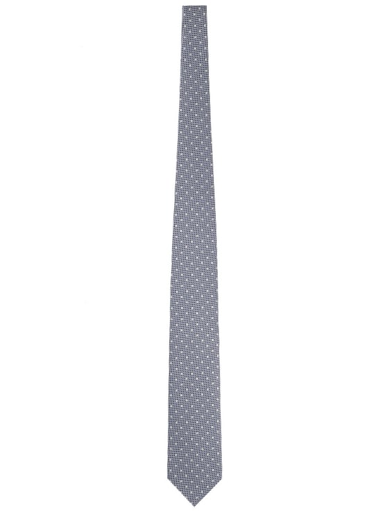 Tom Ford Subtle Geometric Print Silk Blend Tie