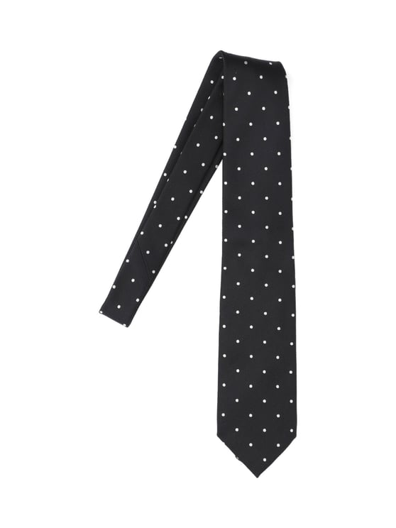 Tom Ford Polka Dot Tie, In Black Mulberry Silk
