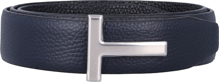 Tom Ford T Belt Reversibile 4 Cm Dark Navy + Black