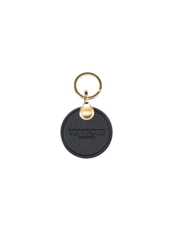Tom Ford Leather Key Ring, Black