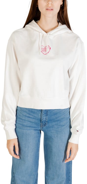 Tommy Hilfiger Tommy Hilfiger Jeans Cream Recycled Cotton Hoodie