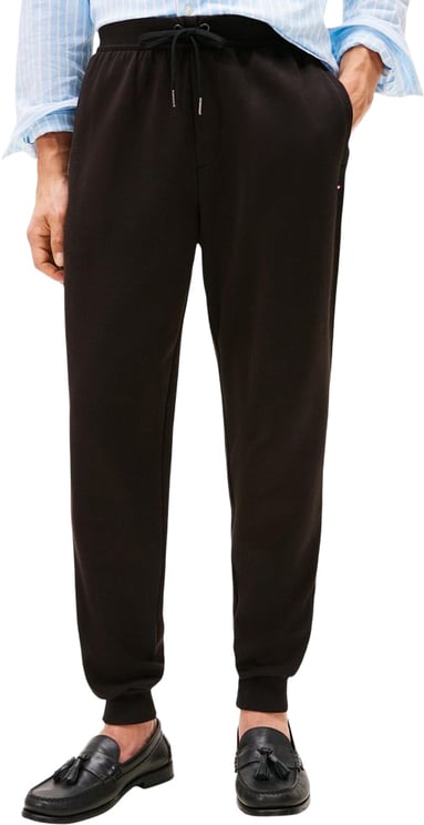 Tommy Hilfiger Tommy Hilfiger Black Cotton Joggers (Workout Pants)