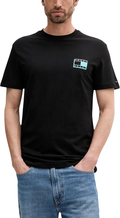 Tommy Hilfiger Tommy Hilfiger Jeans Black Recycled Cotton T-Shirt