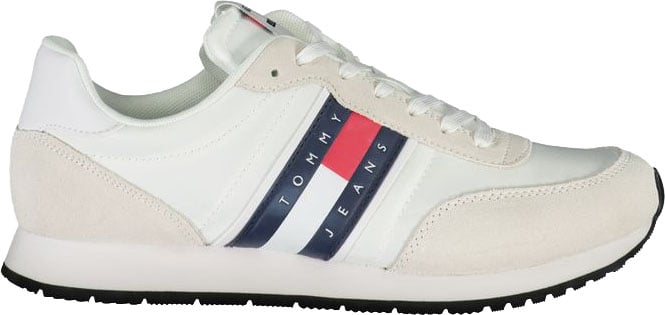 Tommy Hilfiger Tommy Hilfiger White Beige Polyester Men Sneaker
