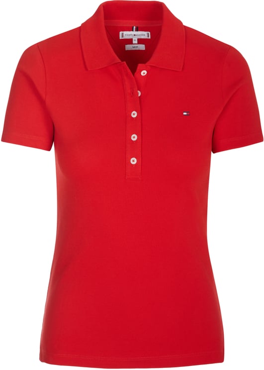 Tommy Hilfiger Tommy Hilfiger 1985 SLIM PIQUE Polohemd rot