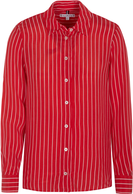 Tommy Hilfiger Tommy Hilfiger CUPRO ROPE STP Bluse rot