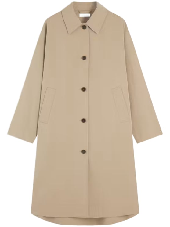 Tommy Hilfiger Short Cotton Coat With Minimalist Design And Classic Details