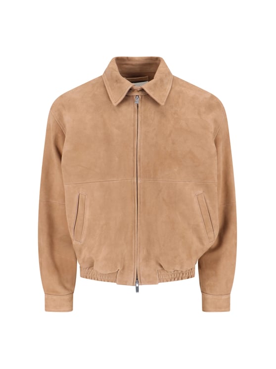 Tonywack Structured Beige Jacket With High Collar And Zipper Closure