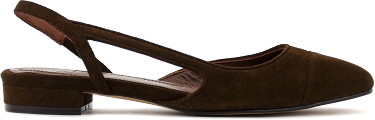 Toral Manhattan Slingback Brown Suede